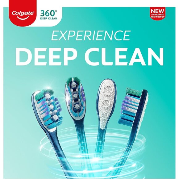 Colgate 360 Deep Clean Soft Toothbrush 4-Pack - Picture 4 of 9